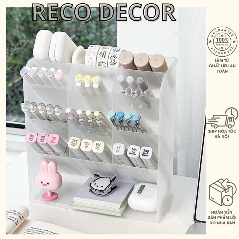 CỠ LỚN NHẤT Kệ Đựng Bút Nhiều Ngăn Sức Chứa Lớn Đựng Màu Arcrylic Để Bàn Decor Trang Trí Bàn Học RECO