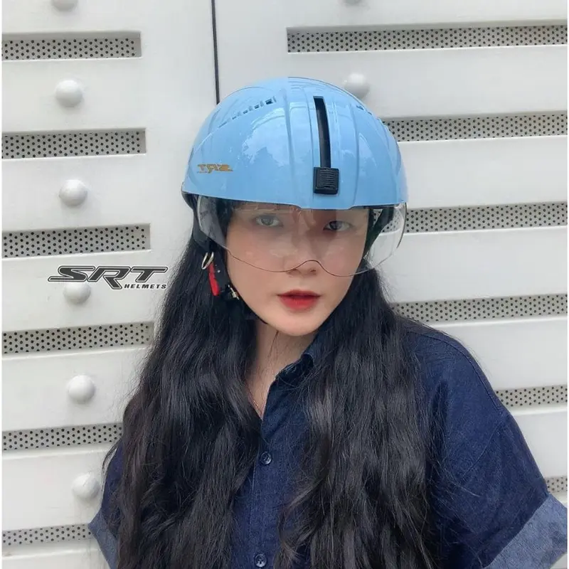 Mũ Bảo Hiểm Nửa Đầu SRT Kính Âm Chính Hãng BH 12 Tháng - Helmet 3