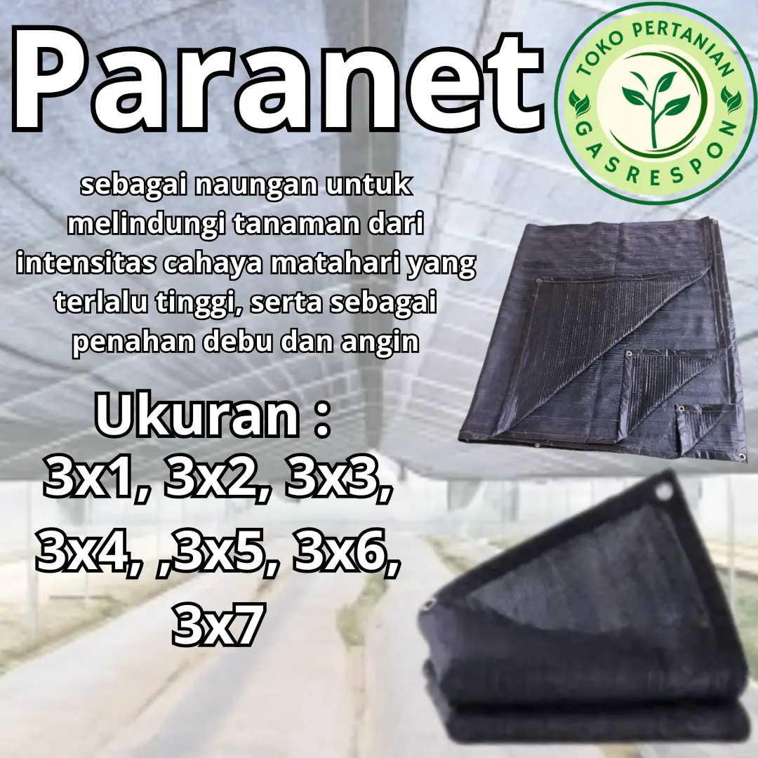 Paranet jaring peredam panas peneduh tanaman / parkiran garasi motor mobil