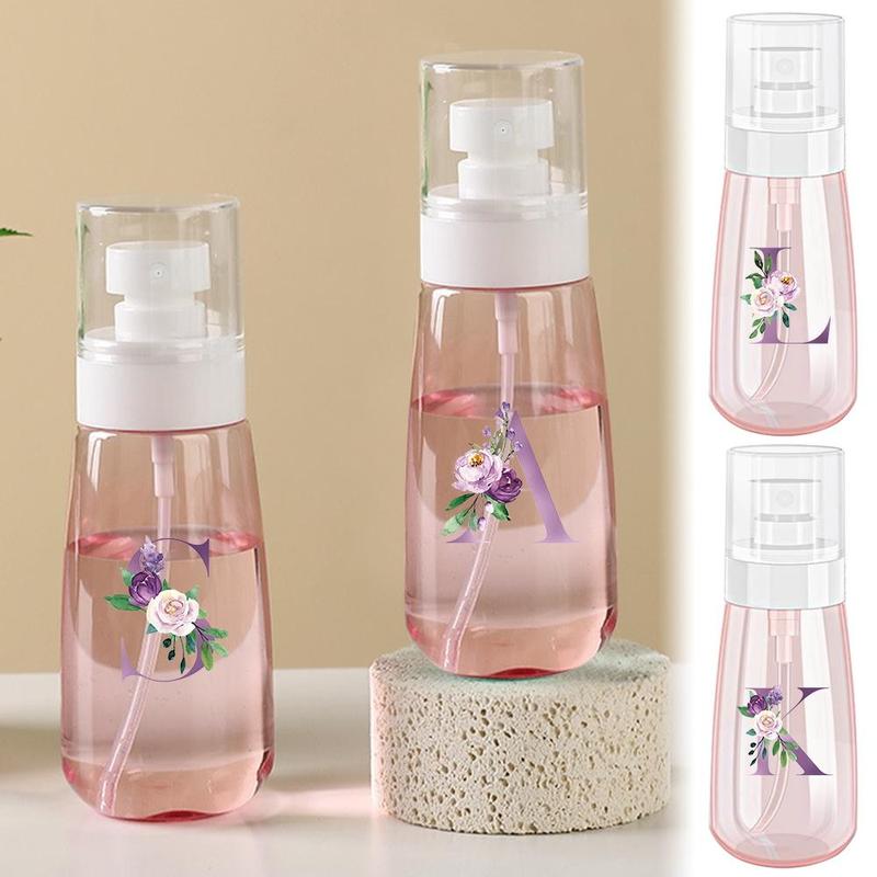 Cosmetic Water Bottle, 1 Count Portable Letter Print Spray Bottle, Fine Plastic Water Mist Spray Bottle for Skin Care, Hairstyle, Cleaning, Disinfection 2