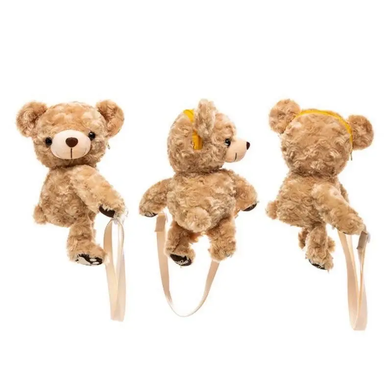 Ransel beruang terbaru Tas Boneka Merangkul Tas selempang anak Masuk HP Bahan Bulu Korea Perempuan 6