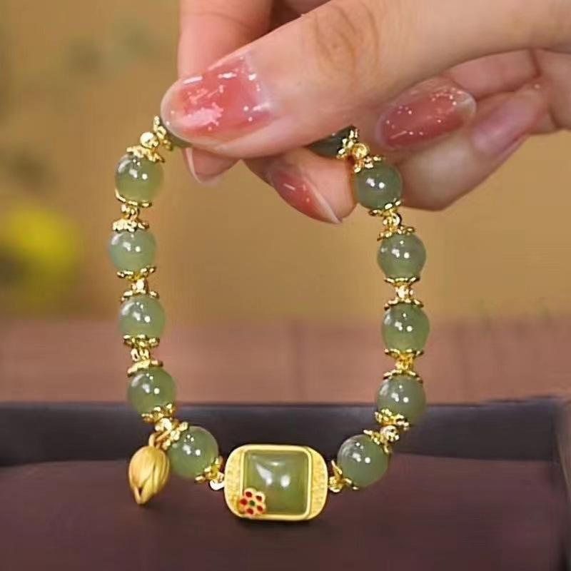 Vòng Tay Hạt Hình Khối Hoa Sen, Thiết Kế Bước Bằng Bước, Chất Lượng Cao, Thiết Kế Đặc Biệt, Dễ Phối Đồ, Vòng Tay Thời Trang, Thích Hợp Cho Học Sinh Và Bạn Gái, Hạt Giống Hoa Sen, 0