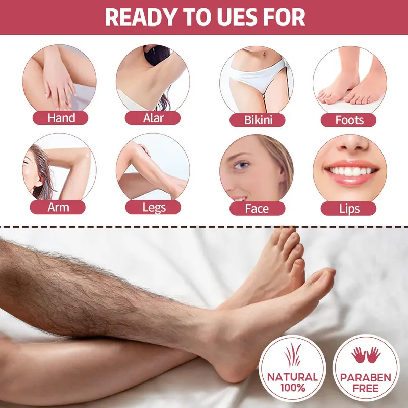Body Wax Strips, 60pcs/box Non-permanent Hair Removal Wax Strips, Hair Removal Wax Strips for Face, Body, Legs, Arms, Underarms 8