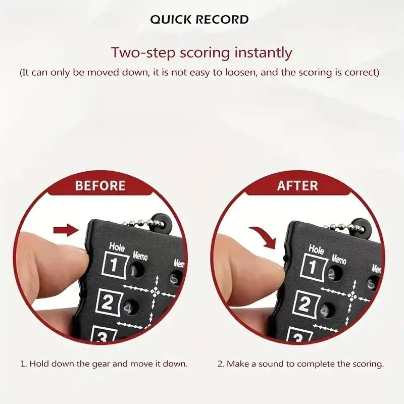 18-hole Golf Score Counter with Keychain, Portable Golf Scorekeeper, Durable Golf Accessories for Men & Women, Golf Gift 3
