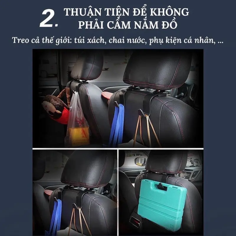 Móc treo đồ sau ghế ô tô 1
