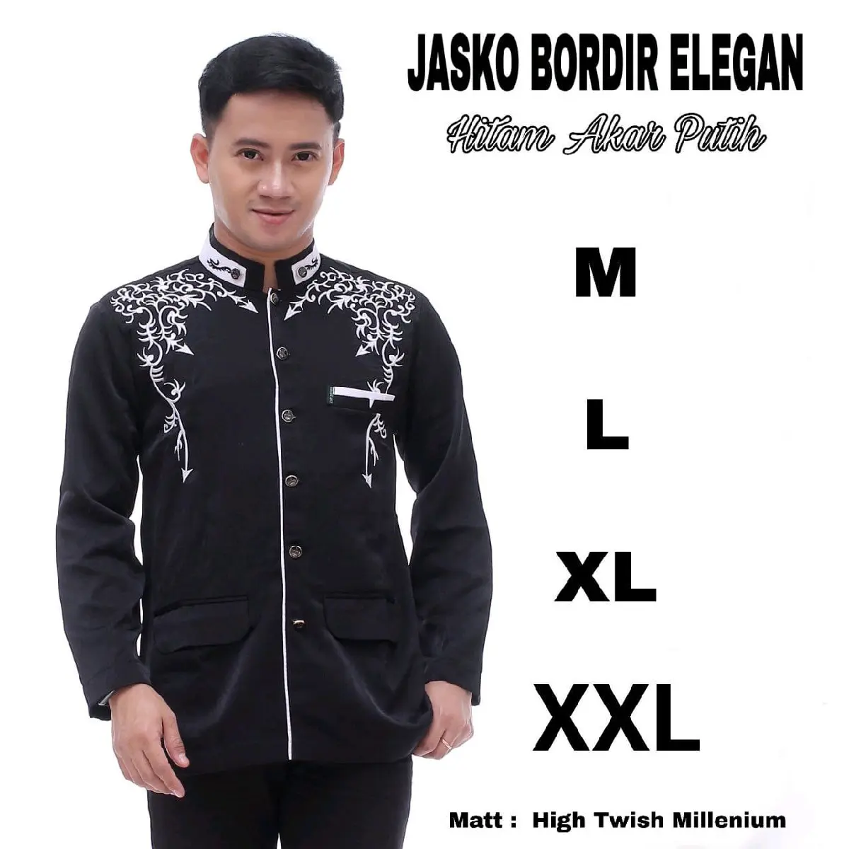 JASKO JUMBO XXL Motif Polos Birdir Baju Bordir. Baju Koko