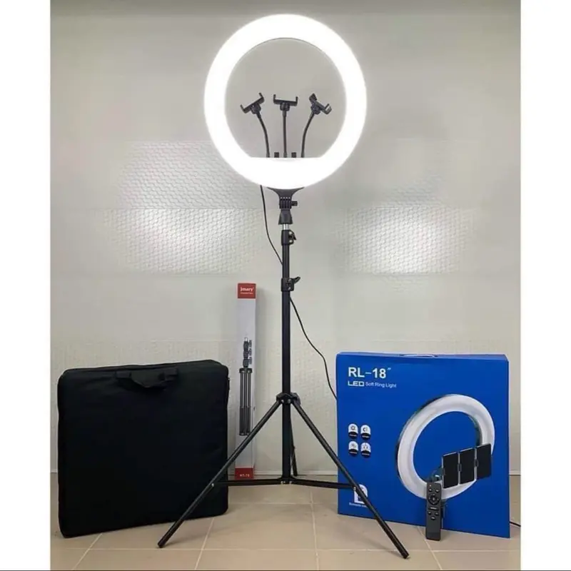 RL-18  [ Bảo Hành 6 tháng ] đèn spa, phun xăm, 45cm Rl-18 , nối mi, nặn mụn, hàng chính hãng. Đã gồm chân 2m1 đèn siêusáng Selfie Phụ Kiện đènngủ nấm Phone Giá Đỡ Điện Thoại 6