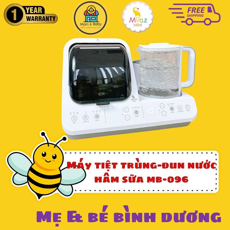 Máy tiệt trùng đun nước hâm sữa đa năng Moaz BéBé MB – 096 cho bé, bảo hành 12 tháng