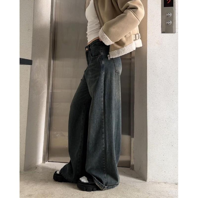 Quần jeans dáng suông rộng Nữ Women Pants 5