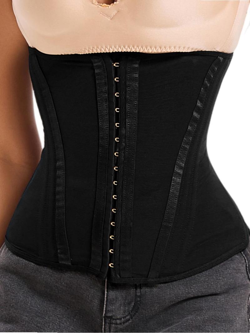 Product Introduction of Women's Solid Color Steel Boned Waist Cincher, Hook & Eye Closure Tummy Control Shaper, Waist Trainer, Shaper for Women, Tummy Tuck Garment 2