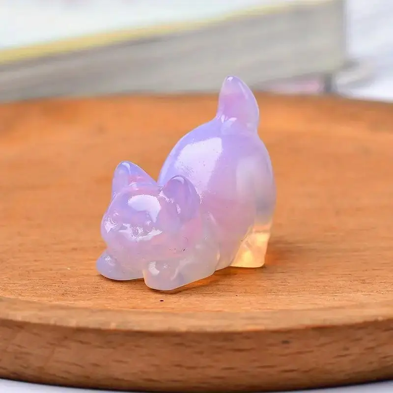 Cute Cat Design Crystal Ornament, 1 Count Creative Animal Design Decoration Craft, Desktop Decorative Ornament for Home Office 4
