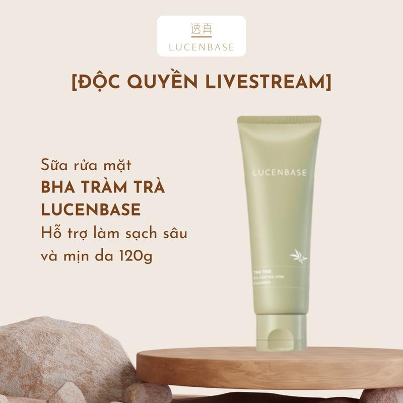 [DEAL ĐỘC QUYỀN LIVESTREAM] Sữa rửa mặt BHA tràm trà Lucenbase 120g làm sạch sâu, giúp sạch bã nhờn và mịn da