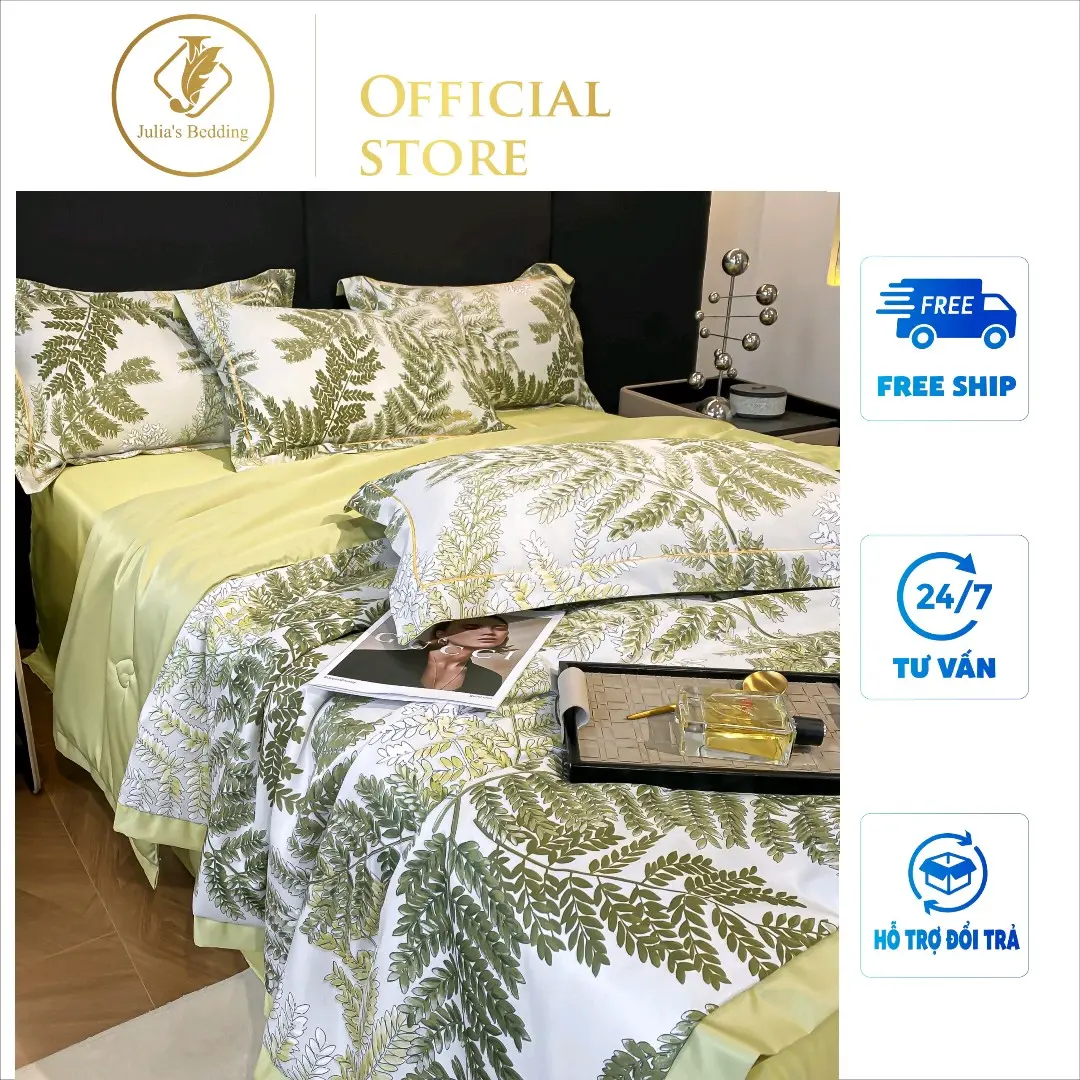 BỘ chăn ga gối Lụa Thái NHẬP KHẨU cao cấp. Chất liệu mềm mát. Gồm chăn hè trần bông mỏng, 2 vỏ gối đầu và ga giường bo chun theo size giường