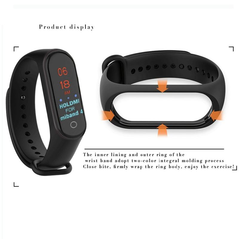 Product Introduction of Strap For Xiaomi Mi Band 4 3 Silicone Sports Wristband For Mi Band 3 4  TPU replacement strap For XiaoMi Mi Band 4 Bracelet 19