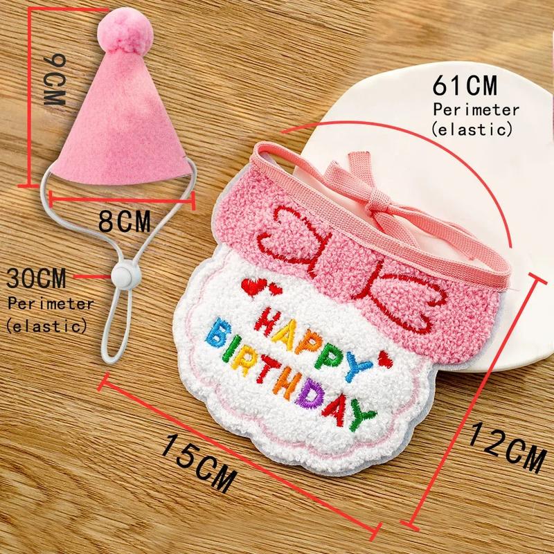Product Introduction of Cute Dog Birthday Outfits Puppy Birthday Hat Cat Dog Birthday Bandana Boy Girl Pet Party Accessories for Small and Medium Dogs 3