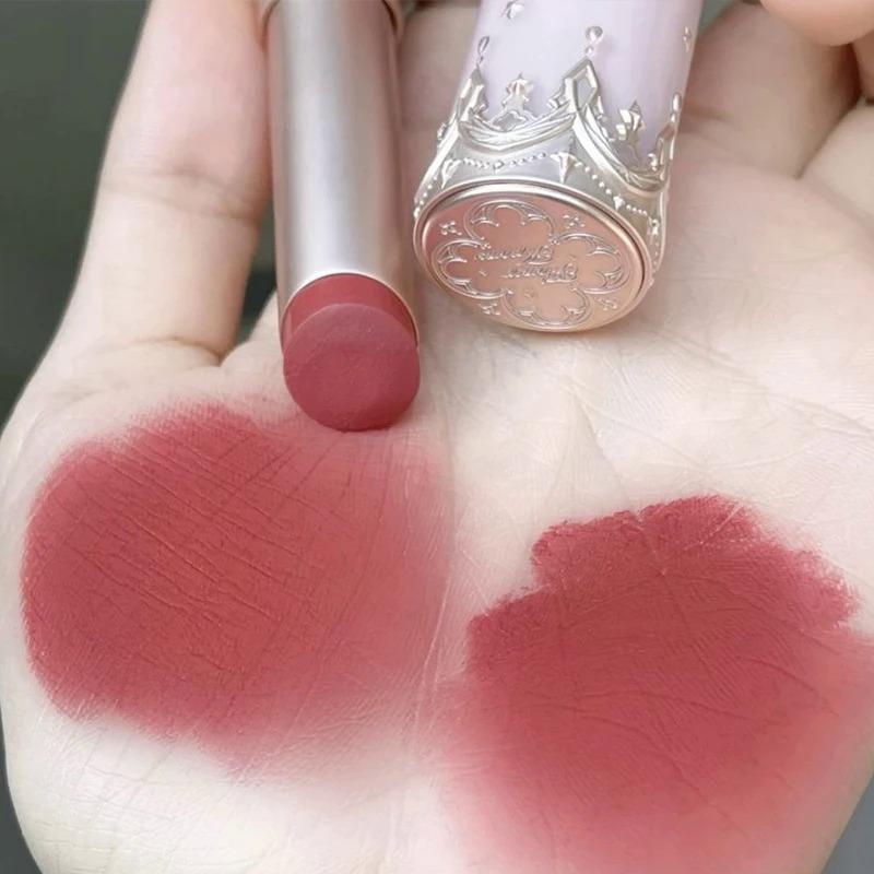 Product Introduction of Flower Knows Little Angel Matte Lipstick Long-lasting Easy To Color Velvet Lipgloss Peach Color Natural Lip Makeup Maquillage 6