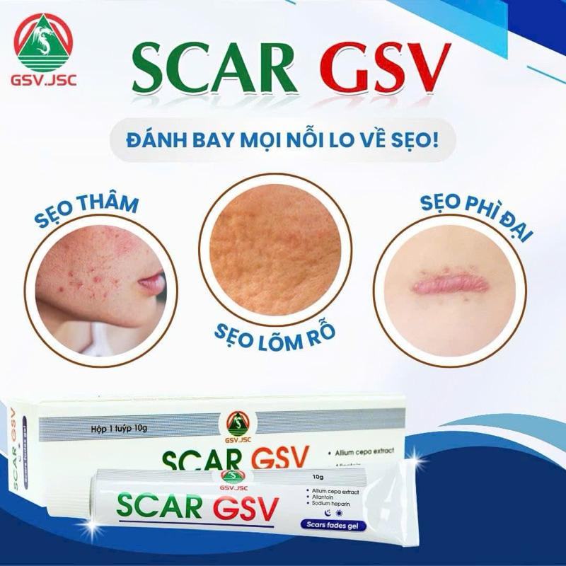 Kem bôi sẹo SCAR GSV mờ sẹo giảm thâm , phòng sẹo lồi sẹo phì đại sẹo thâm Dr Linh Hà 2