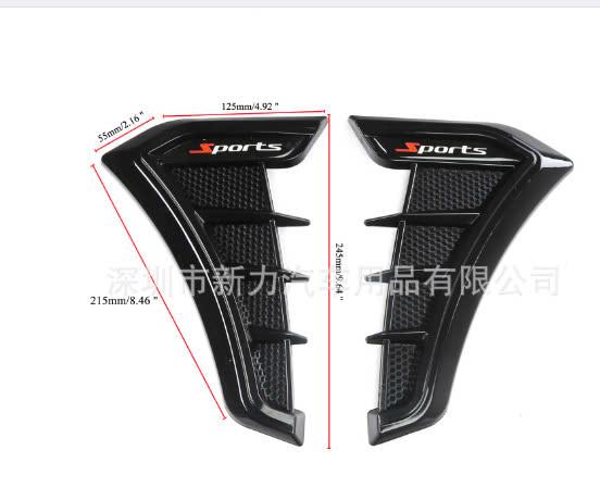 Bộ Ốp Mang Cá SPORT Dán Trang Trí Sườn Xe Ô TÔ Sang Trọng (1 Bộ Đủ Dán 2 Bên) Nhãn Dán tem sườn