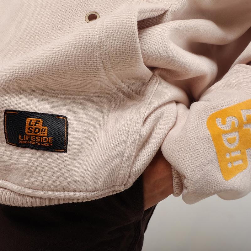 LIFESIDE- Hoodie Jumper Everyday Pria Wanita L XL XXL Beige 9