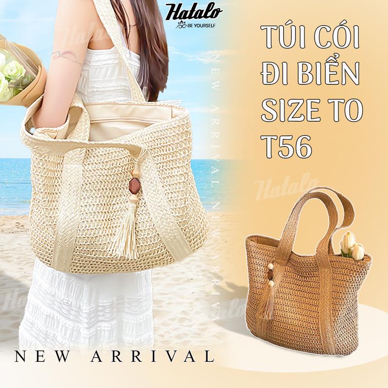 Túi tote đi biển, Túi cói du lịch size to đựng vừa laptop phong cách thời trang hàn quốc sang chảnh Bag Nữ túi  cói  có  khoá  kéo