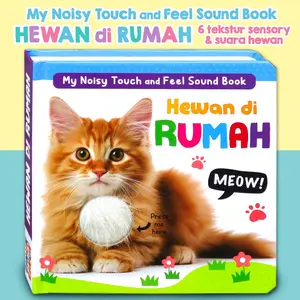 Buku Bersuara Hewan di Rumah with Touch and Feel Sound Board Book