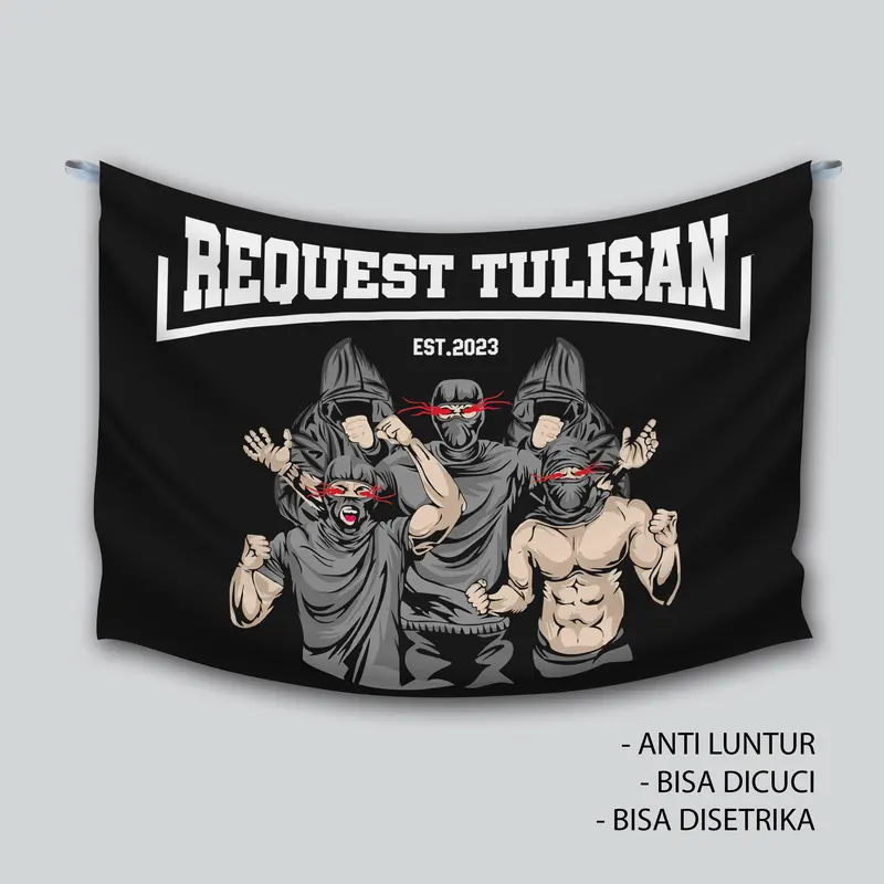BENDERA BASIS SUPORTER JUMBO BEBAS REQUEST #B | BENDERA KOMUNITAS | BENDERA ULTRAS 4