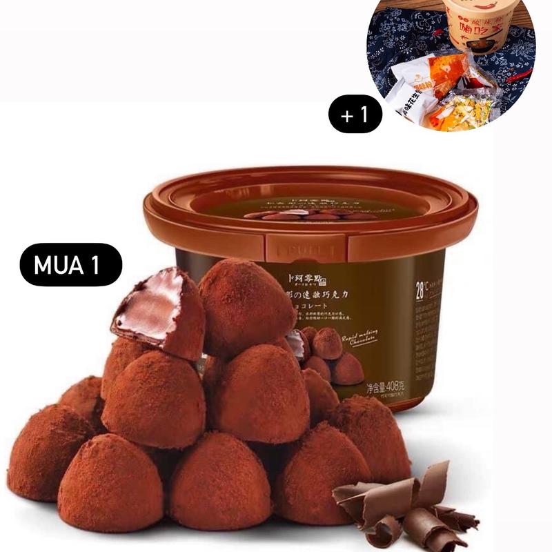 [MUA 1+1] SÔ-CÔ-LA nama tươi 408gram 80v tặng 1 miến chua cay Food Sô Cô La Chocolate Ăn Vặt Ca Cao Snack Socola socola hằng du mục