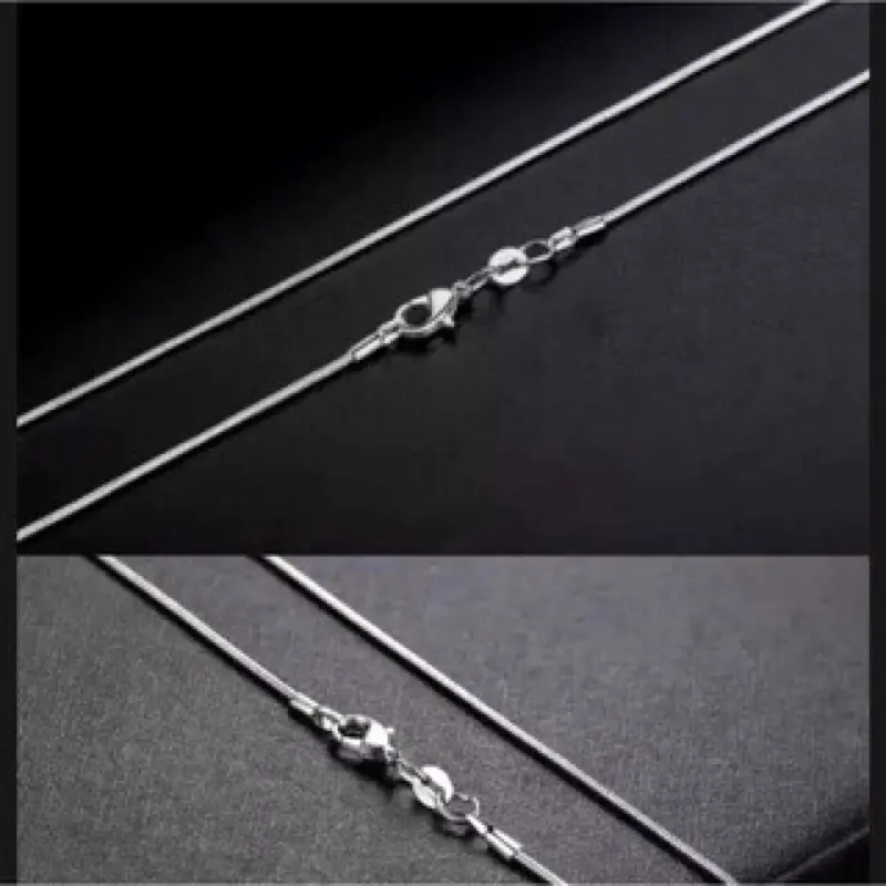 COD Asli 100% RODIUM Import-Kalung Rantai Emas Putih Tanpa Pudar-Kalung Belut Halus-Kalung rodium Anti Karat-Kalung Bulat-Kalung Cowok Pria Keren-Kalung Liontin Terbaru 2021-Kalung Titanium Garansi Anti Karat-Kalung Halus Tipis Kecil Panjang 45 50 60 cm 4