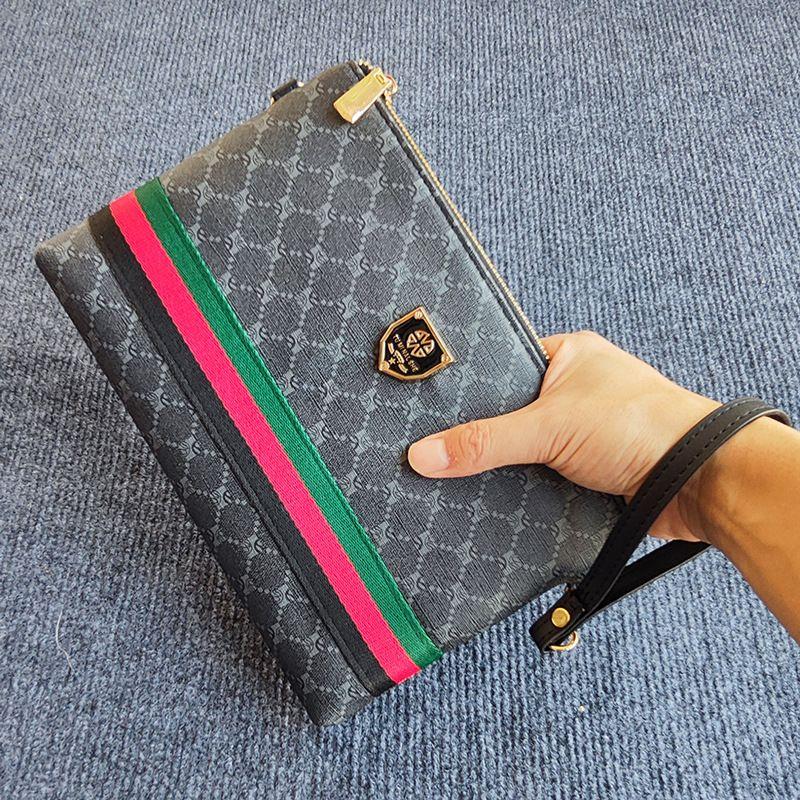 Product Introduction of High-End Clutch Bag Personality Trendy Fashion Men's Bag 2024 New Clip Bag Men's Handheld Bag Long Wallet Women 3