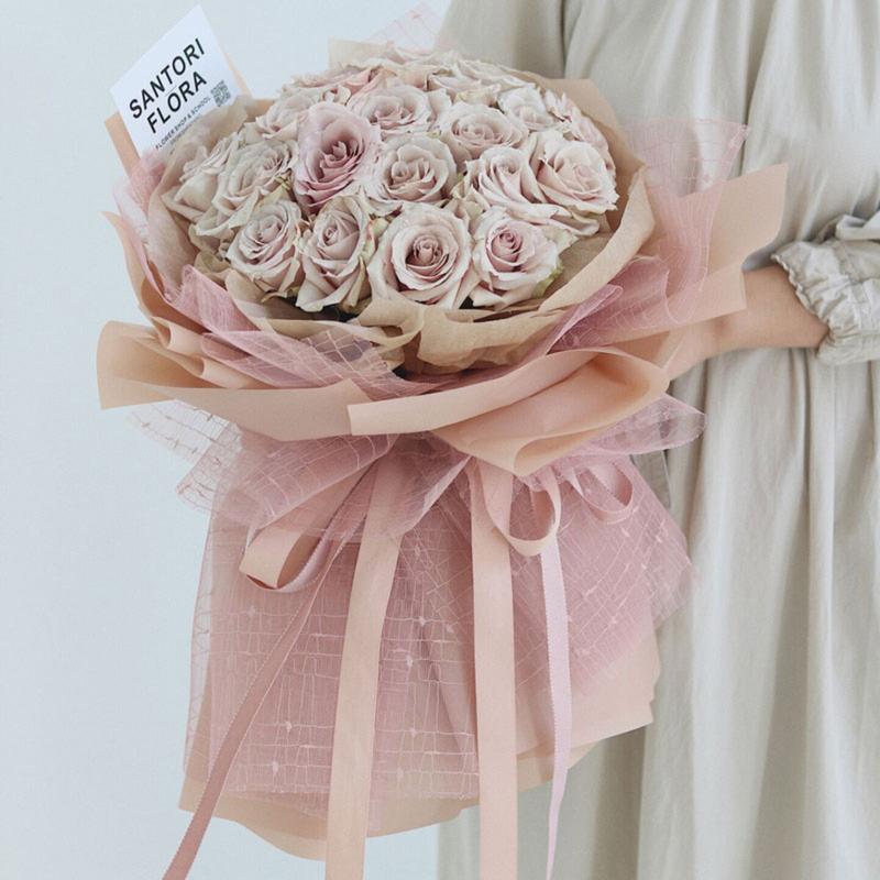 Giấy gói hoa bóng mờ 1 mặt trơn 60x60cm, 20 tờ/xấp - Phụ kiện làm hoa hangthuan87