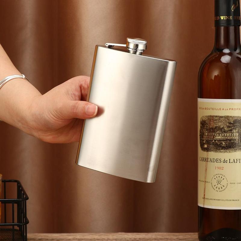 Product Introduction of byinon High Quality Stainless Steel Hip Flask Portable Container Liquor Flask Convenient Leakproof Whisky Flagon Outdoor 27
