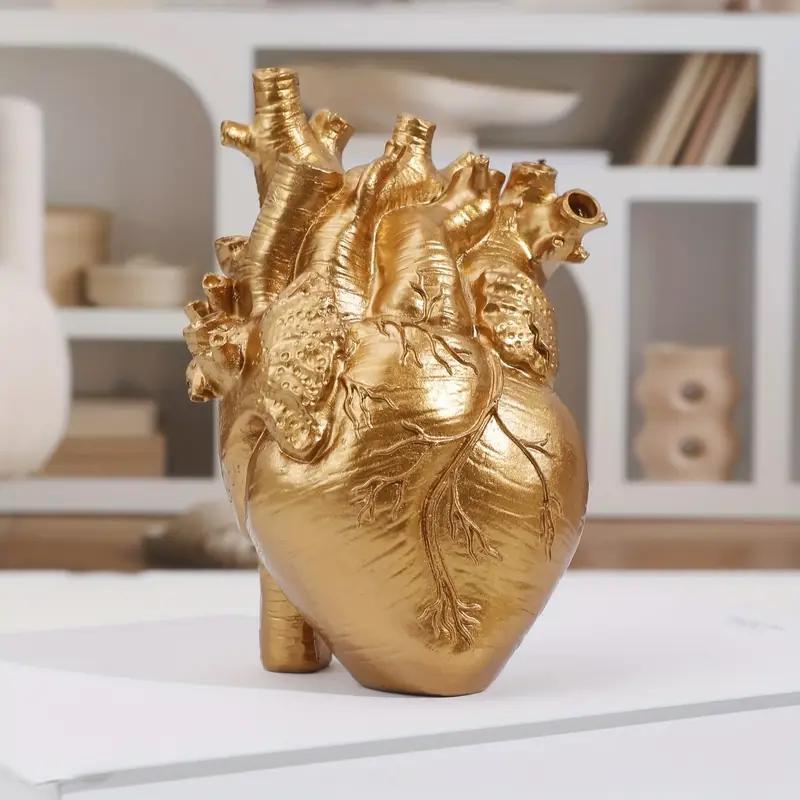 Product Introduction of Heart Shaped Resin Planter, Creative Flower Vase, Decorative Flower Pot for Home Living Room Bedroom Dining Room, Home Decor Supplies 2