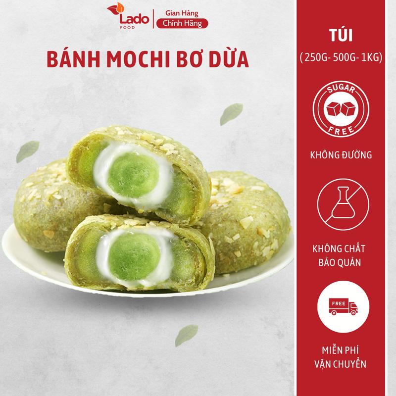 Bánh Mochi Bơ Dừa Lá Đỏ Food Thơm Ngon Thức Ăn Vặt Snack Food Túi 250g 500g 1kg