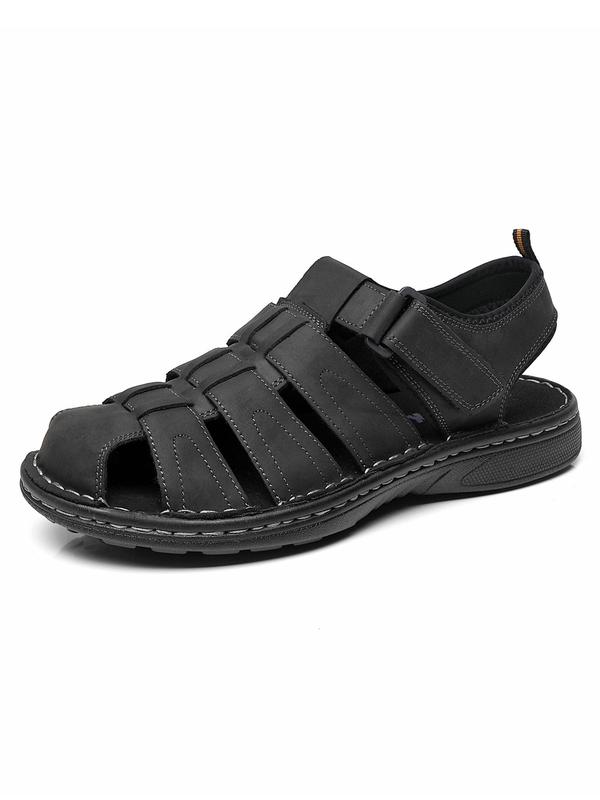 Men's Fashionable Plain Color Sandals, Casual Comfortable Breathable Sandals for Outdoor Beach, Male All-match Round Toe Sandals for Daily Wear, Walking Shoes 1