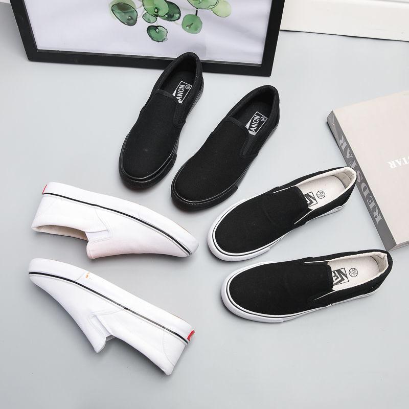 Product Introduction of Kasut Malas, Gaya Korea, Selipar, Bawah Rata, Sesuai untuk Musim Bunga dan Musim Luruh, Kasut Putih, Untuk Pelajar Lelaki, Kasut Kanvas, Bernafas, Kasut Papan Skate Kasual 8