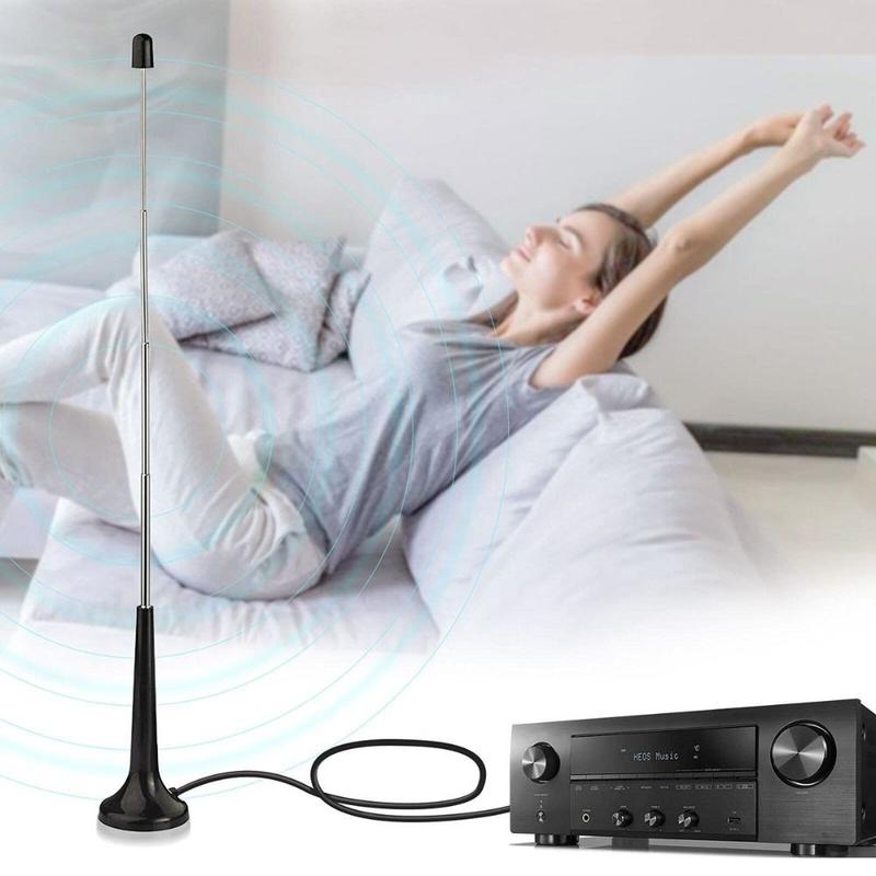 Useful Enhanced Signal AM/FM Antenna Universal Connector Adapter Receiver Tuner DAB Radio Antenna 1