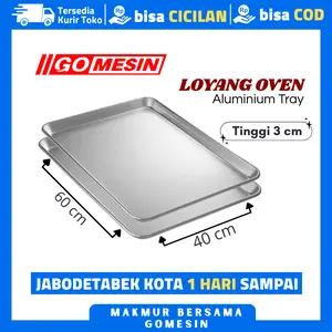 Loyang Oven Press Alumunium 40x60x3cm Nampan Pemanggang Roti