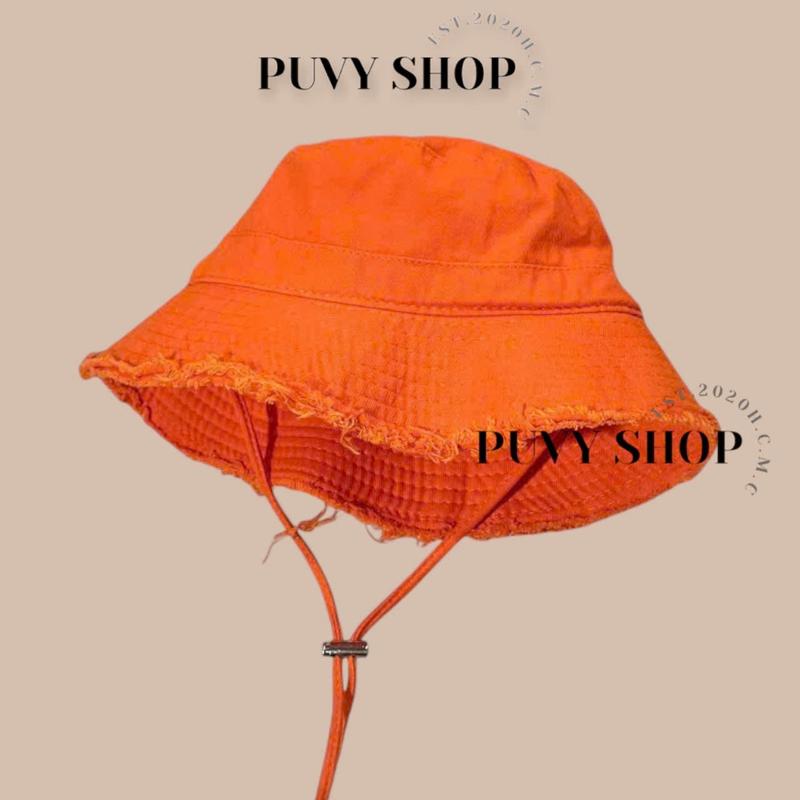 [Voucher 30k] Mũ Nón Bucket tai bèo vành rộng trai gái trẻ em, Bo Tua cột dài HÀNG TRƠN size Người lớn và Trẻ em 5