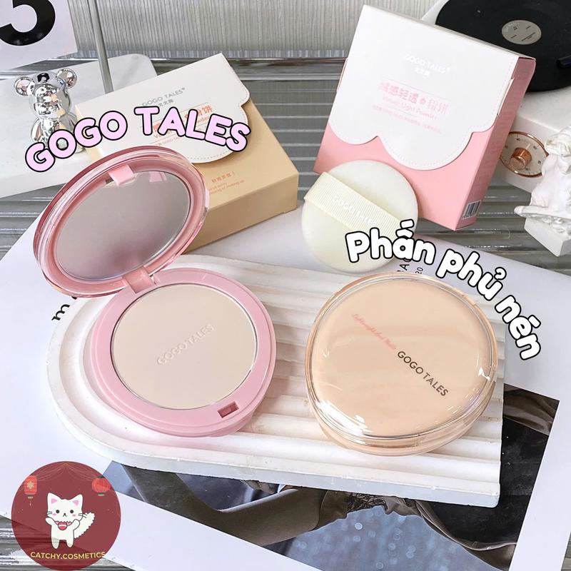 GOGO TALES Phấn Phủ Nén GOGO TALES Quả Trứng Kèm Mút Velvet Light Powder 10.5g GT725