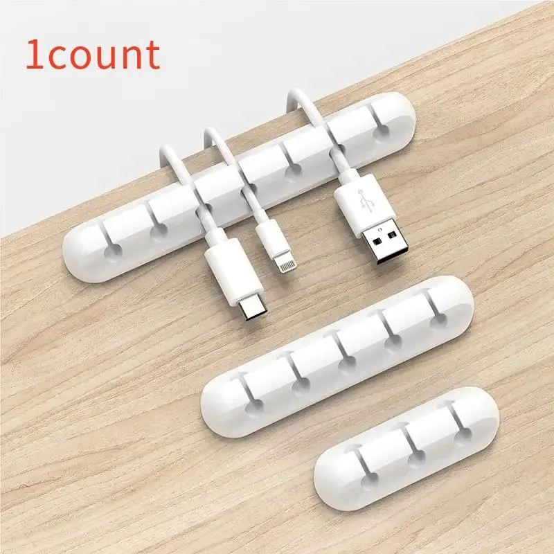 Desktop Data Cable Organizer, 1 Count Multi Grid Wire Management Clip, Silicone Cord Holder, Desk Organizer For Home And Office