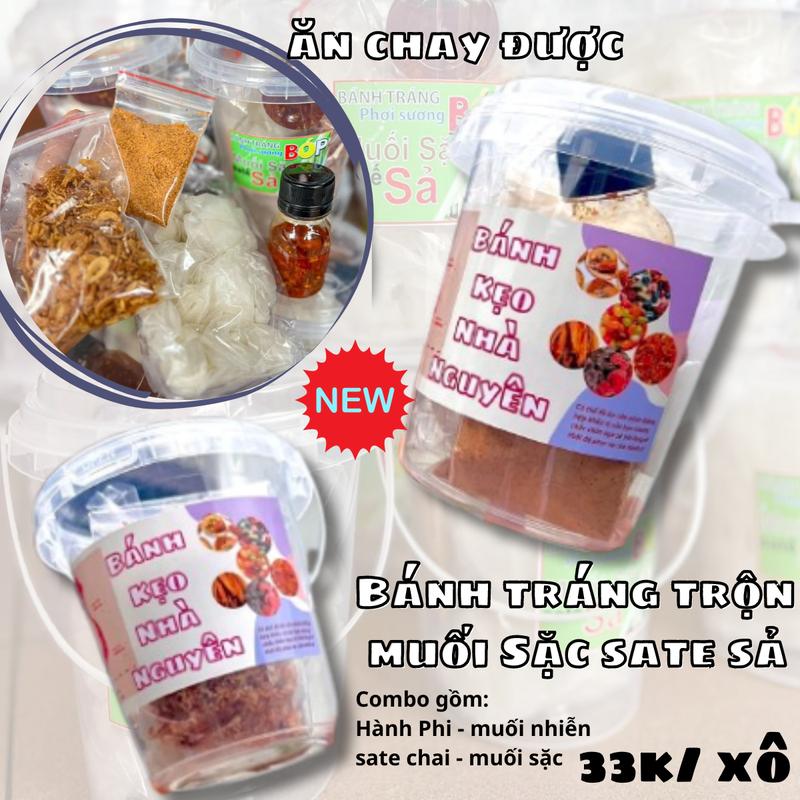  combo bánh tráng sate muối sặc xô a6 