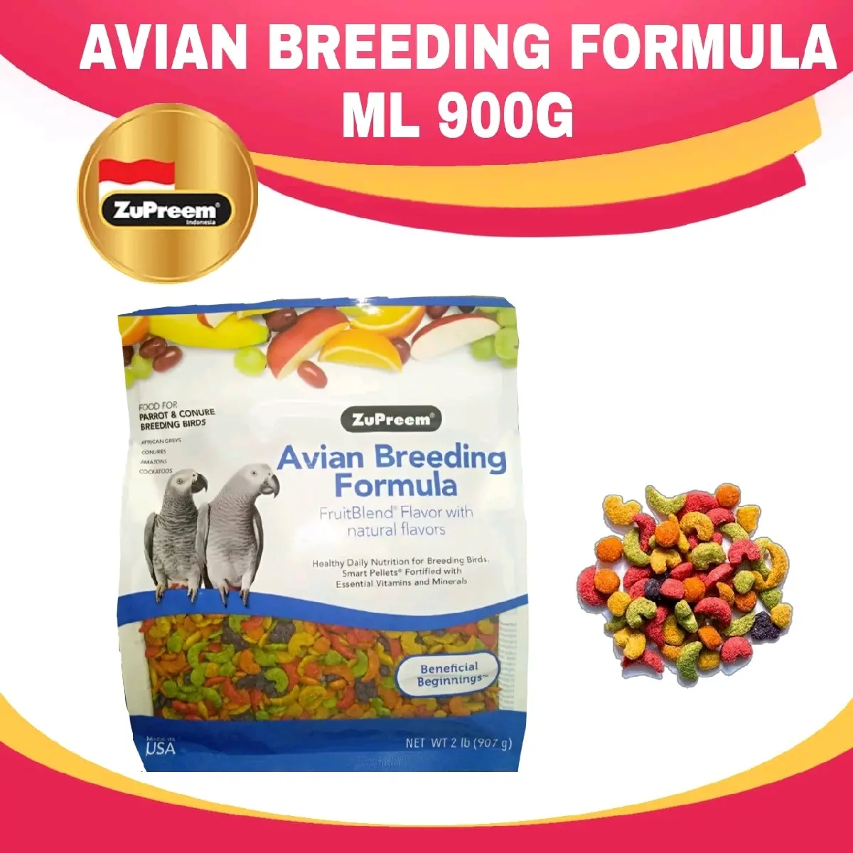 ZuPreem Avian Breeder Fruit ML 900g
