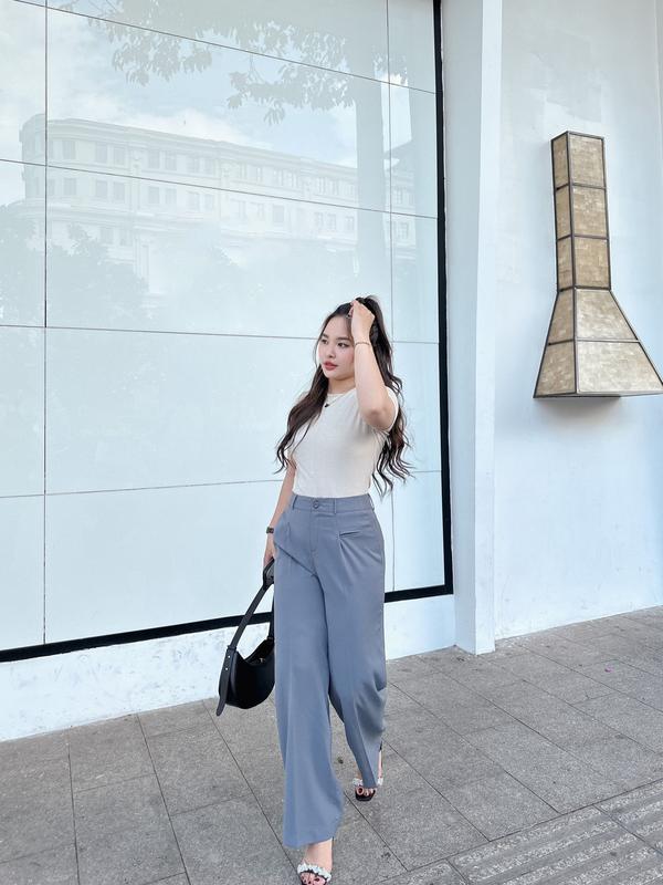  Quần tây ống rộng 34QT006 34 BIGSIZE quần tây công sở chất cotton Ý thoải mái phù hợp đi làm đi chơi cho nữ có size lớn đến 75kg 