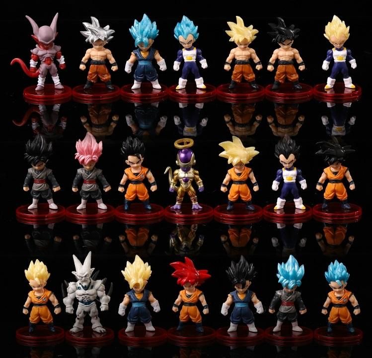 COMBO 21 EM MÔ HÌNH GOKU CHIBI MINI DRAGON BALL 7 viên ngọc rồng vegeta gohan gogeta songoku dragonball chibi
