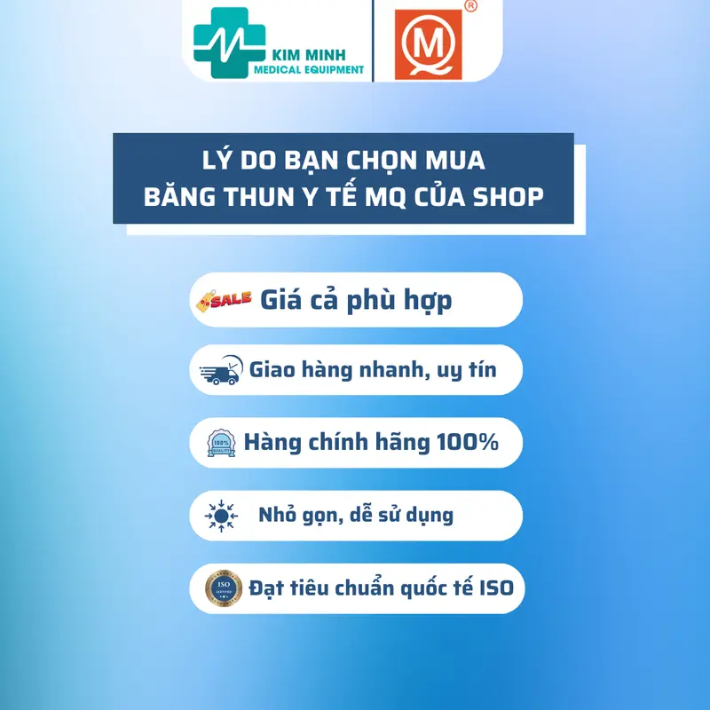 Băng thun y tế co giãn 1 móc, 2 móc, 3 móc, 4 móc hãng MQ 4