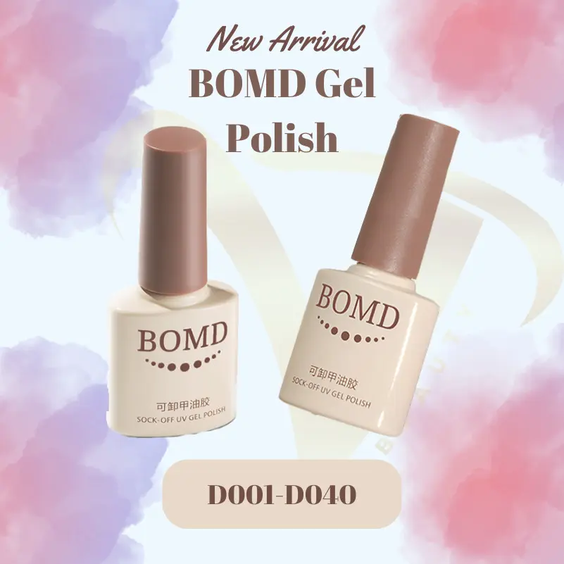 (D001-D040) BOMD Kutek Gel Polish UV Kutek pewarna Kuku Nail Art