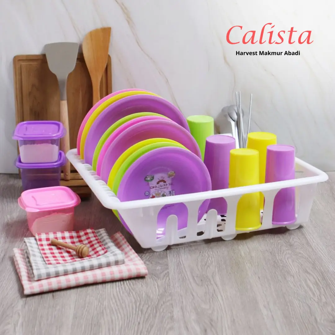 Calista Rak Piring dan Nampan - Nebula + Nampan Set