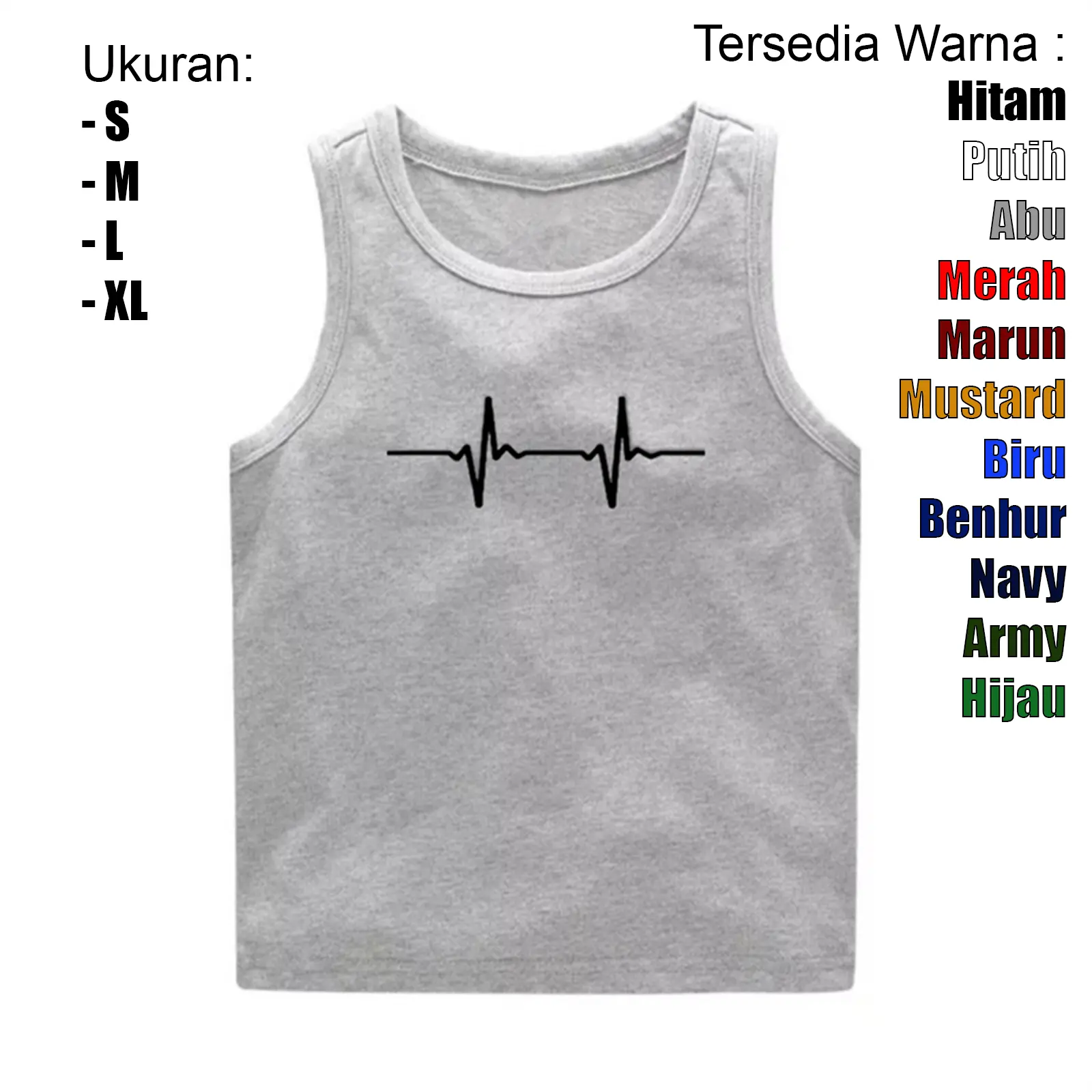 Singlet Anak umur 2-10 tahun Singlet Anak Detak2 anak laki-laki & perempuan Cotton