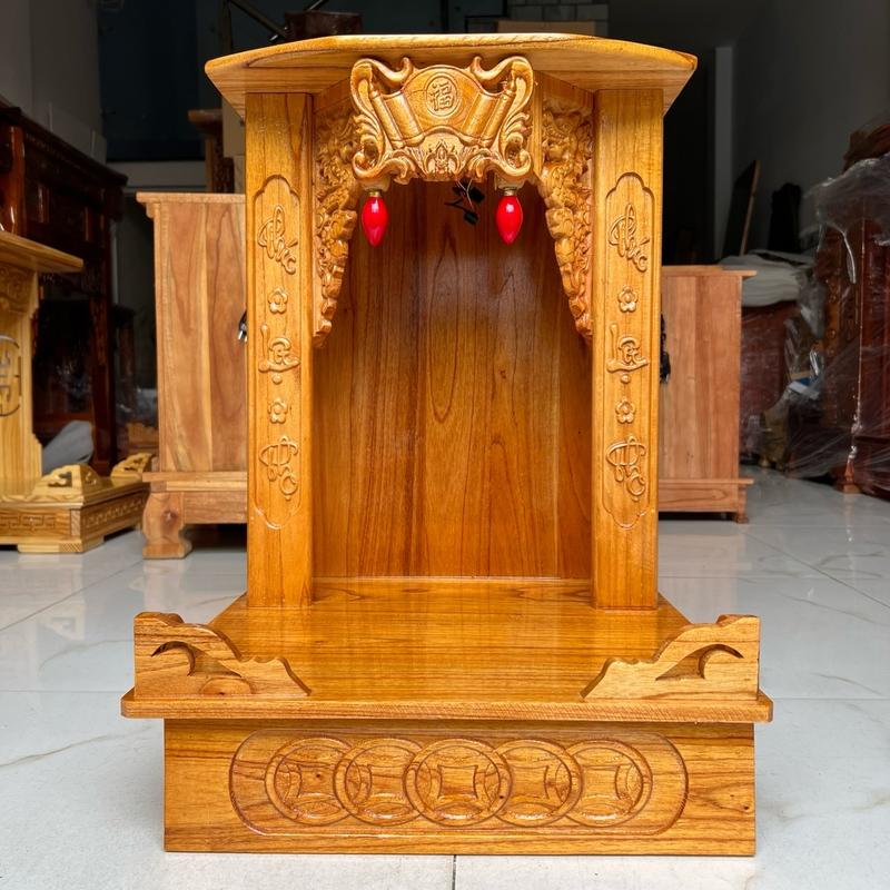   SALE GIÁ RẺ  Bàn thờ thần tài ông thổ địa mini chạm phúc lộc thọ đơn giản có mâm kéo sơn nâu hoặc vàng giá rẻ tại xưởng 42 60cm giá rẻ Decor Decor Phòng Trang Trí Nhà Tranh 