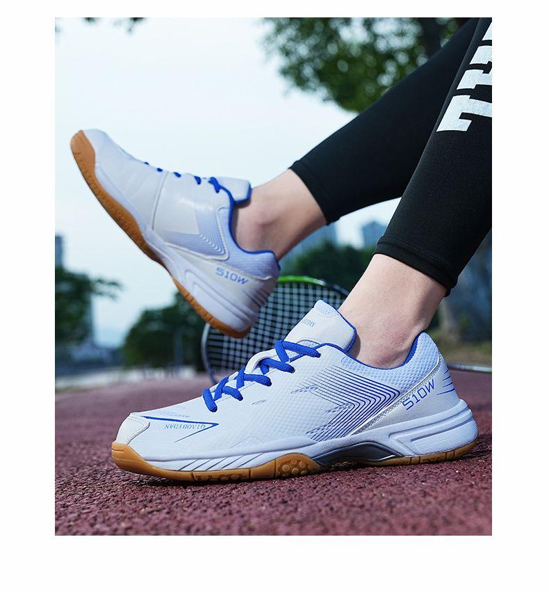 Product Introduction of New Men's and Women's Table Tennis Ball Shoes Tendon Bottom Breathable Casual Badminton Sneaker Non-Slip Wear-Resistant Couples Running Shoes sepatu  basket Professional Anti-Slip Badminton Shoes 10